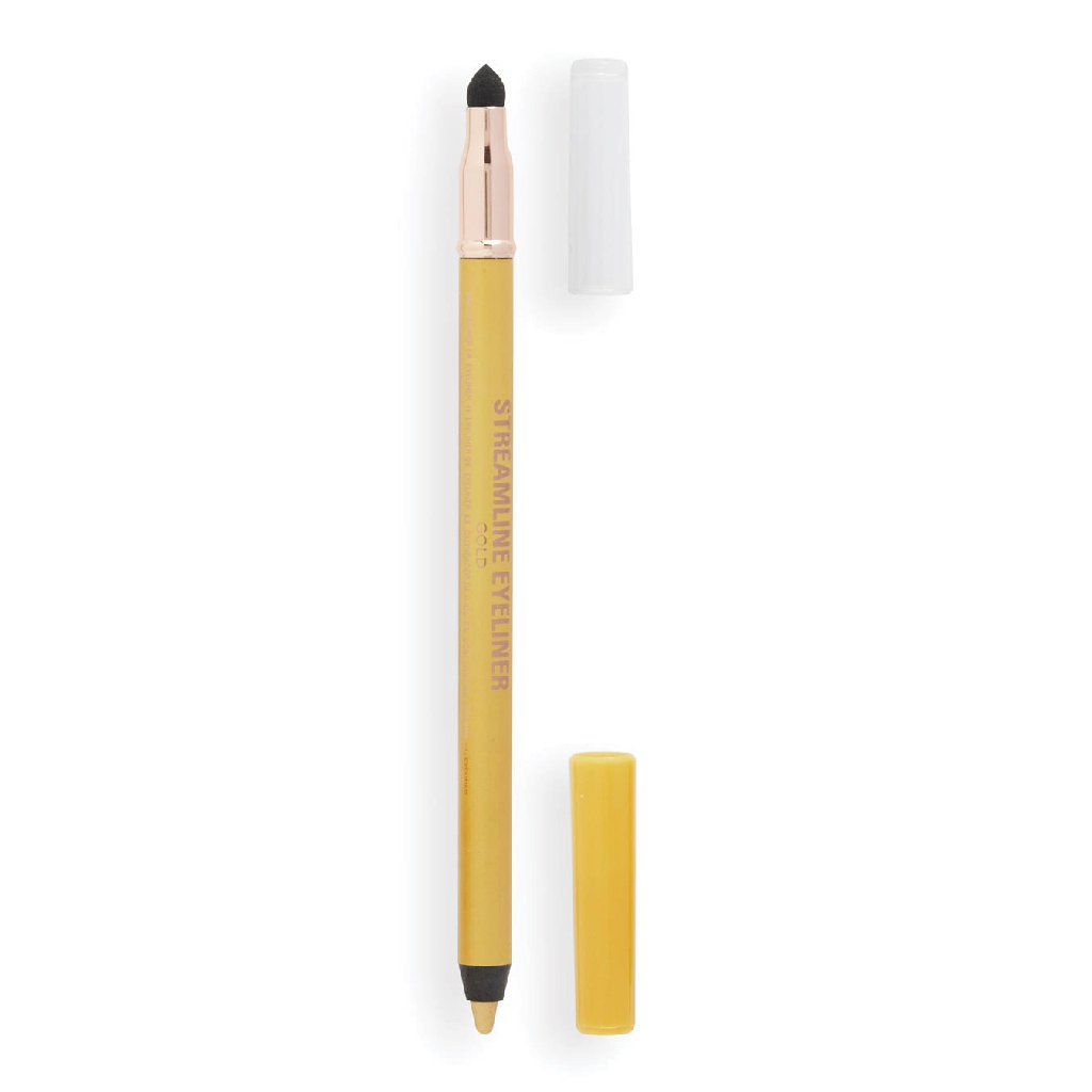 Makeup Revolution, Streamline Waterline Eyeliner Pencil, Metallic gold eye defining pencil