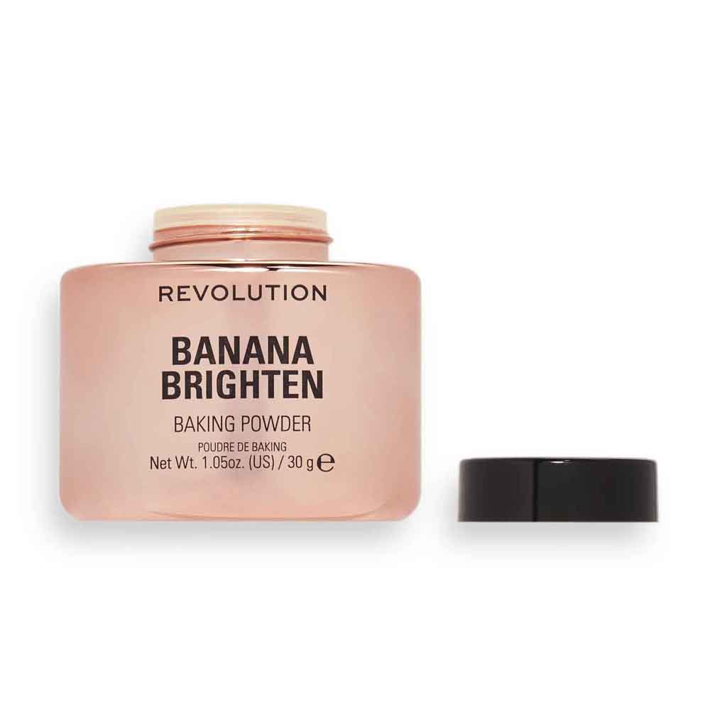 Makeup Revolution, Banana Brighten Baking Powder, Brightening setting powder for flawless finish
