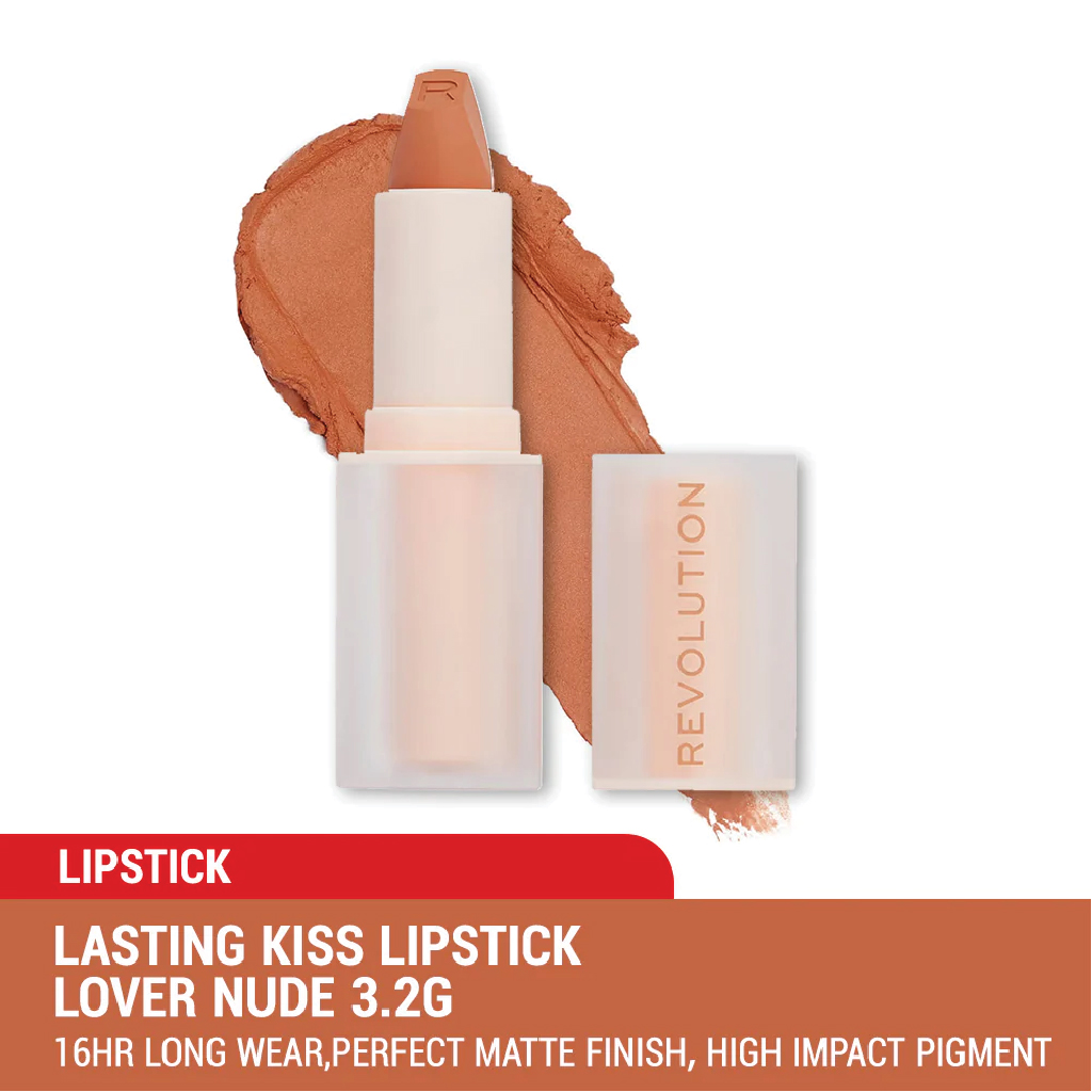 Makeup Revolution, Lasting Kiss Lipstick, Lover Nude