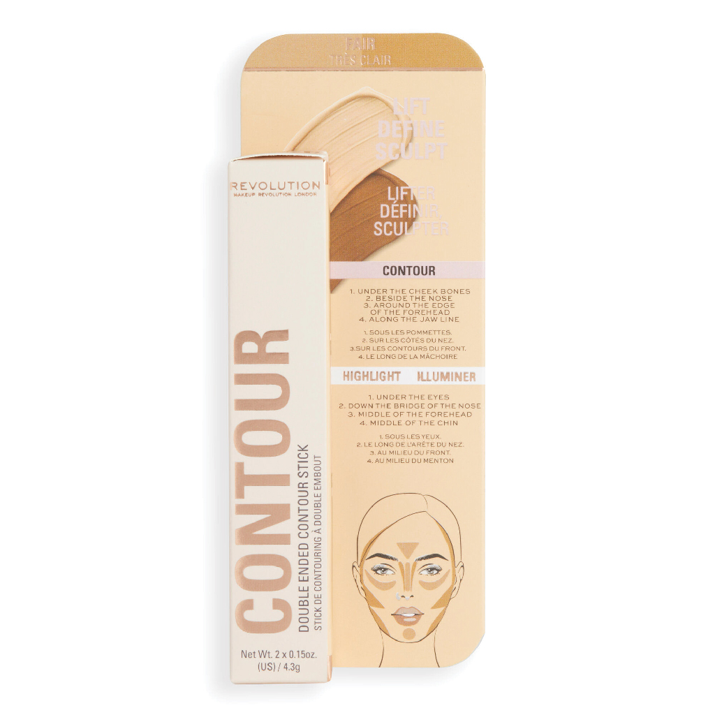 Makeup Revolution, Fast Base Contour Stick Fair, Cream contour stick for natural definition