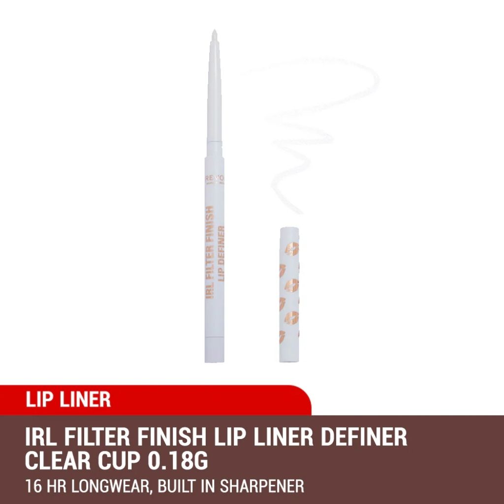 Makeup Revolution, Filter Finish Lip Definer, Clear lip liner for precise definition, clear cup