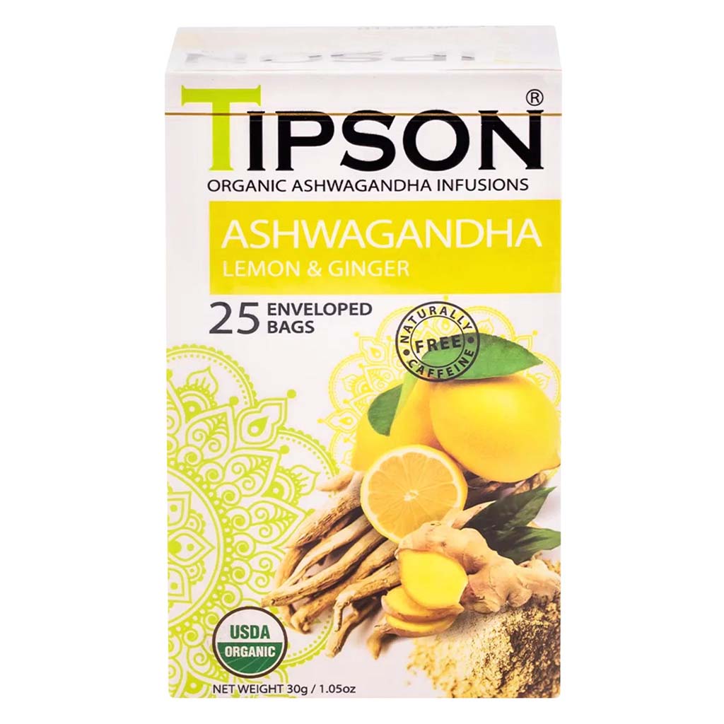 Tipson Ashwaganda Lemon Ginger 25 Tea Bag