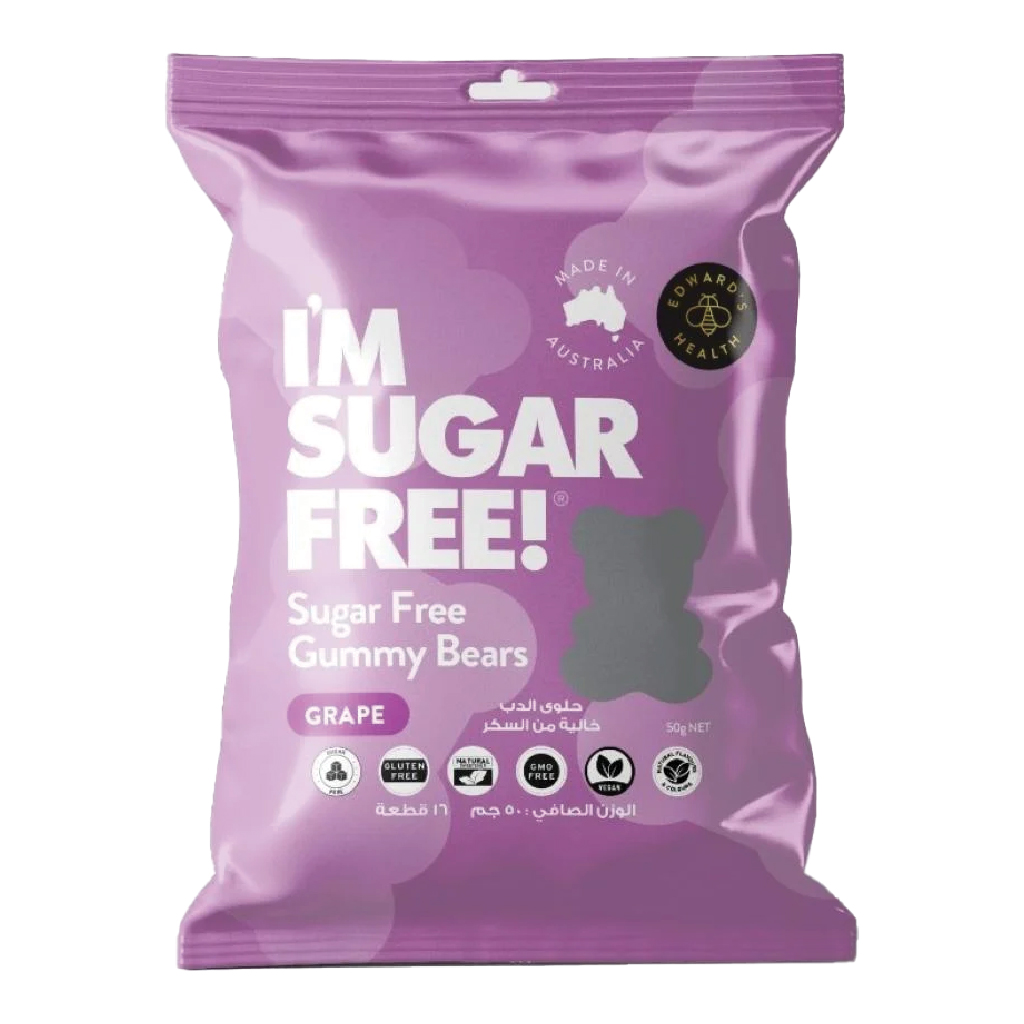 I AM SUGAR FREE GUMMIES GRAPE 50GM
