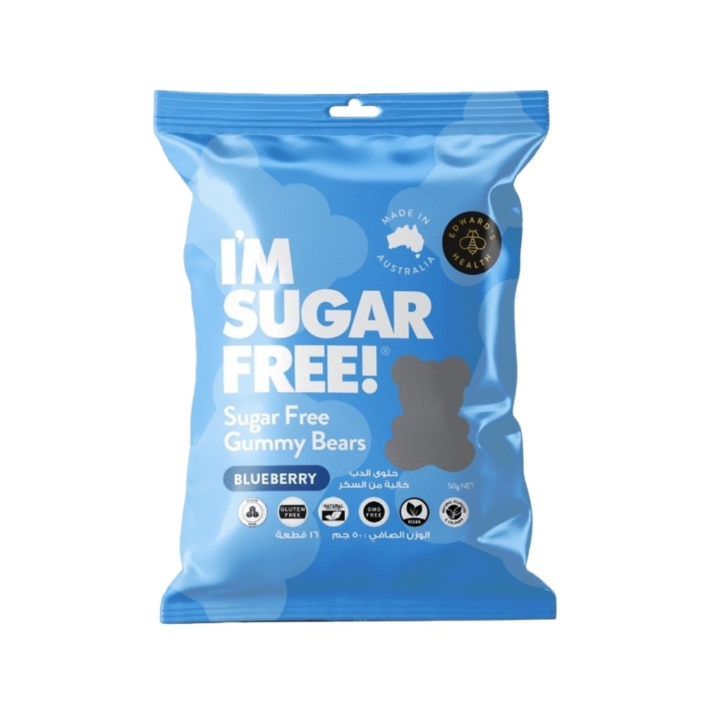 I AM SUGAR FREE GUMMIES BLUEBERRY 50GM