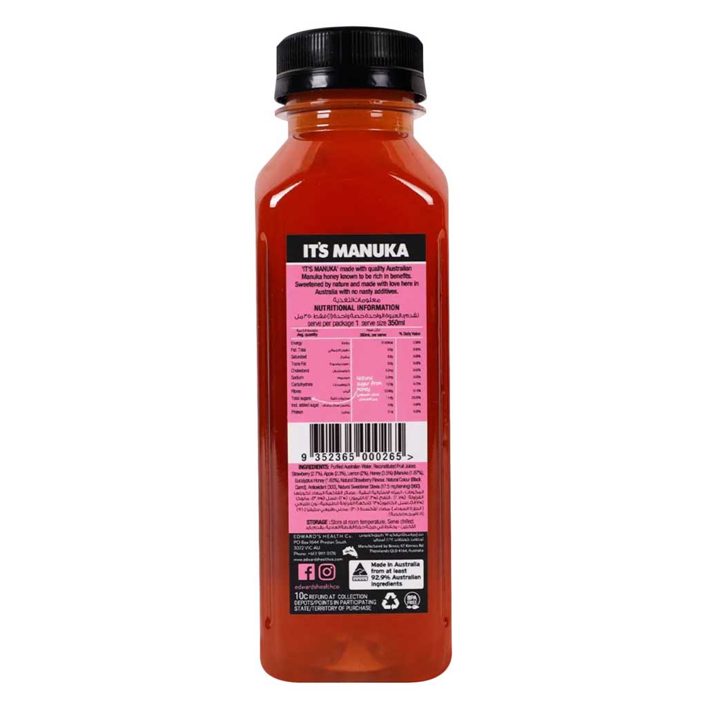 IT'S MANUKA HONEY WATER STRAWBERRY 350ML