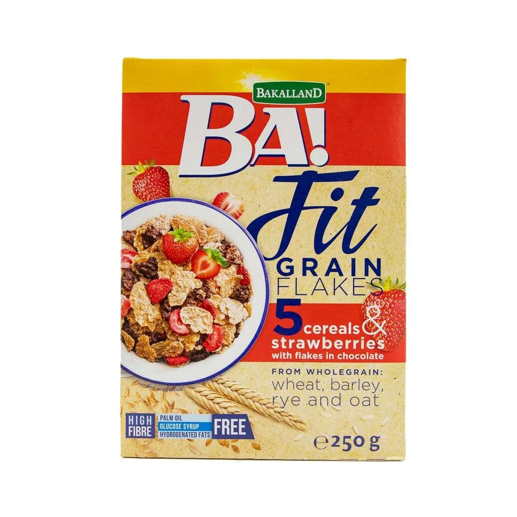 BAKALLAND BA! FIT GRAIN STRAWBERRY 250G