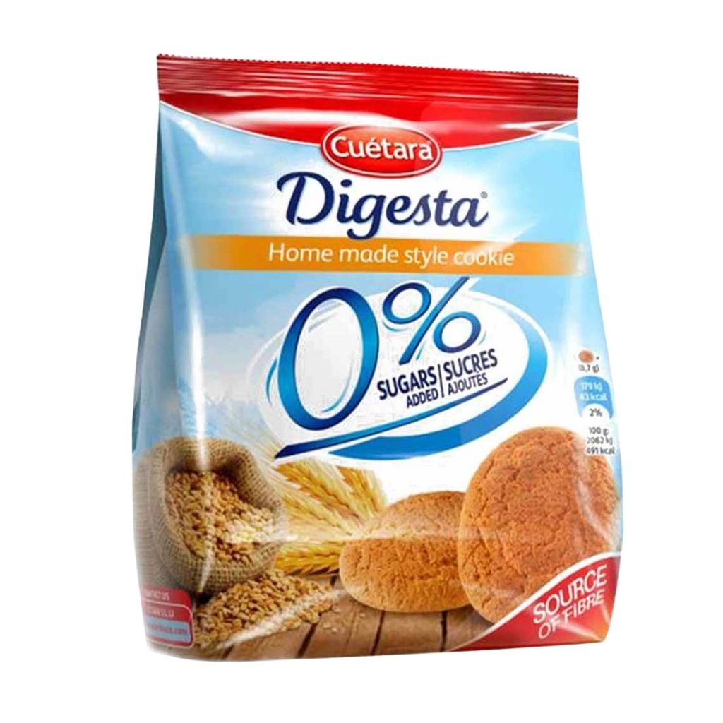 Cuetara, Digesta Light Homemade Style Cookies, Low-fat digestive cookies with natural ingredients, 150g