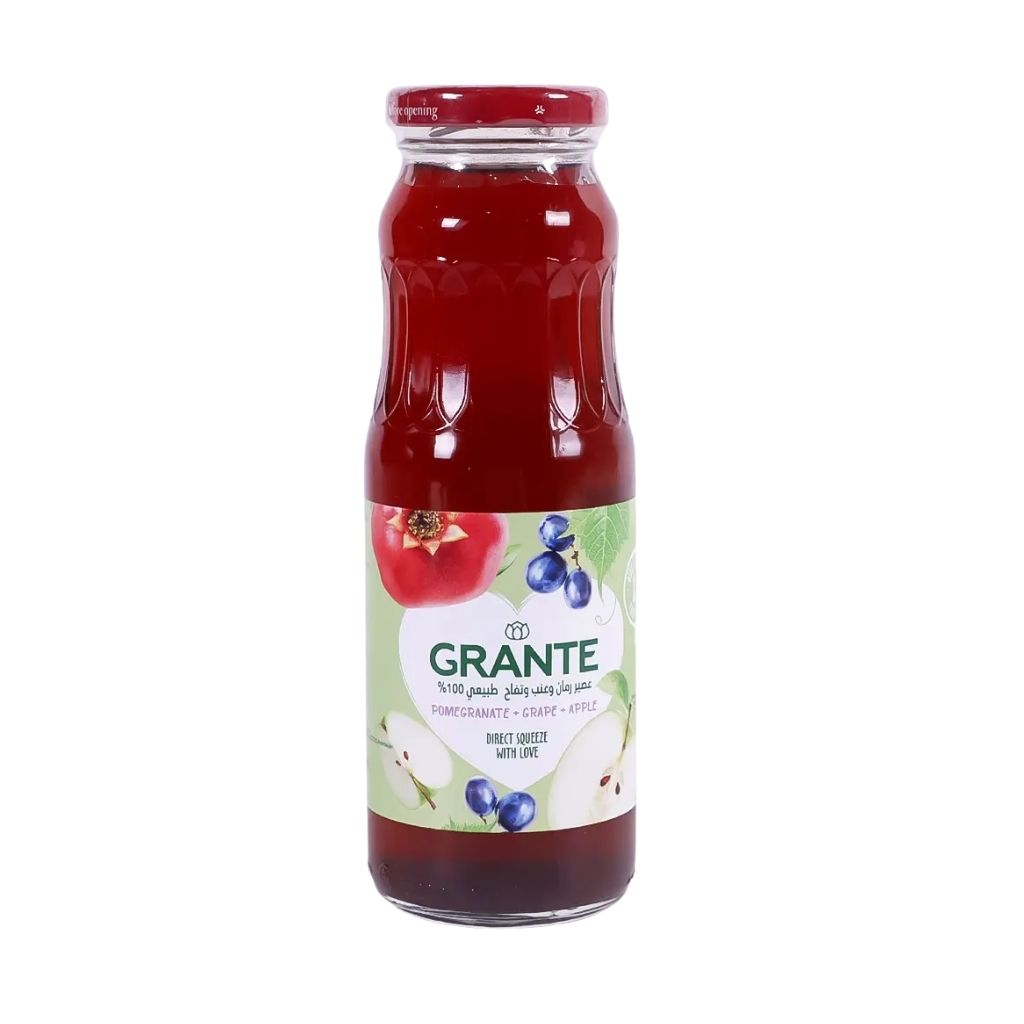 Grante, Pomegranate Grape & Apple Juice, Mixed fruit juice rich in antioxidants, 250 ml