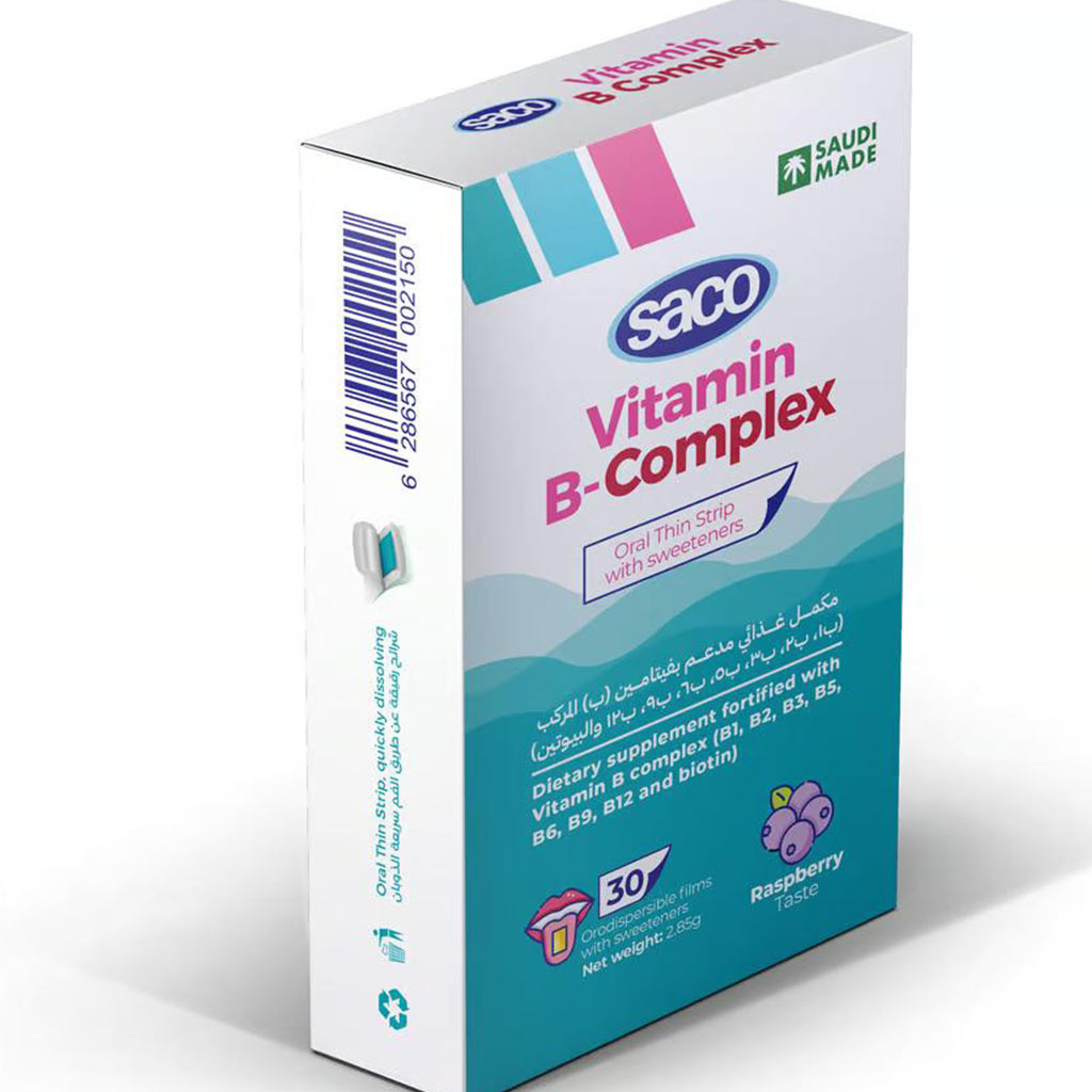 Saco Vitamin B- Complex Oral Thin 30 Strips 