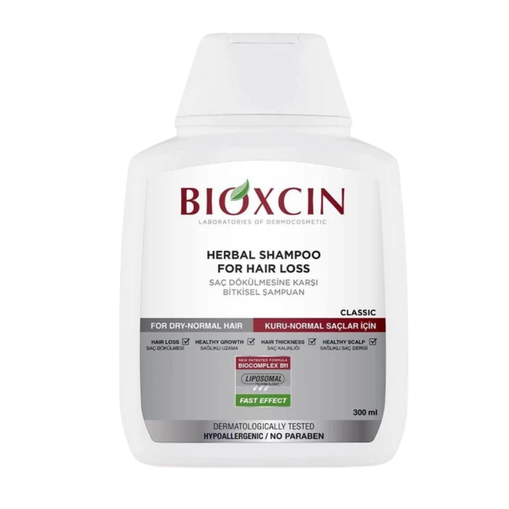 Bioxcin, Herbal Hair Loss Shampoo, Strengthening formula for normal to dry hair, 300 ml