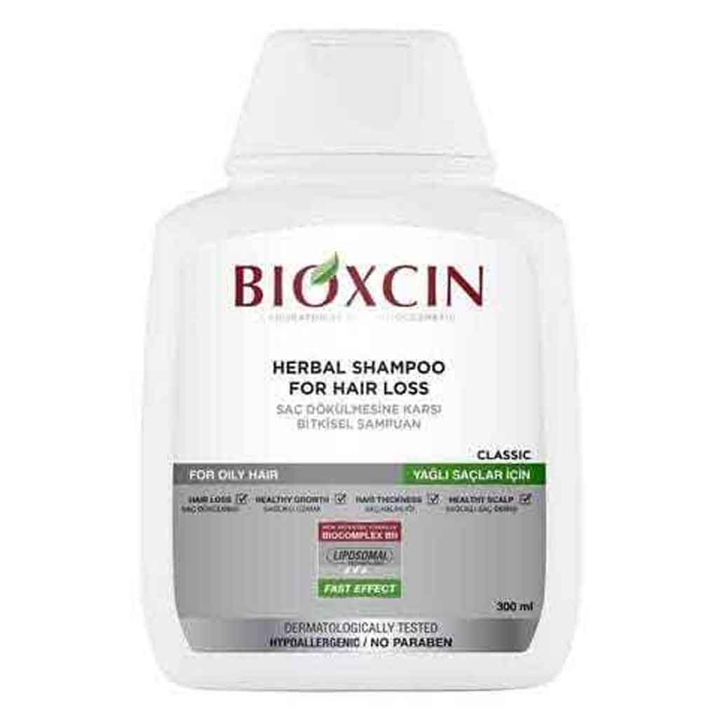 Bioxcin, Herbal Hair Loss Shampoo for Oily Hair, Strengthens roots and reduces hair loss, 300 milliliters