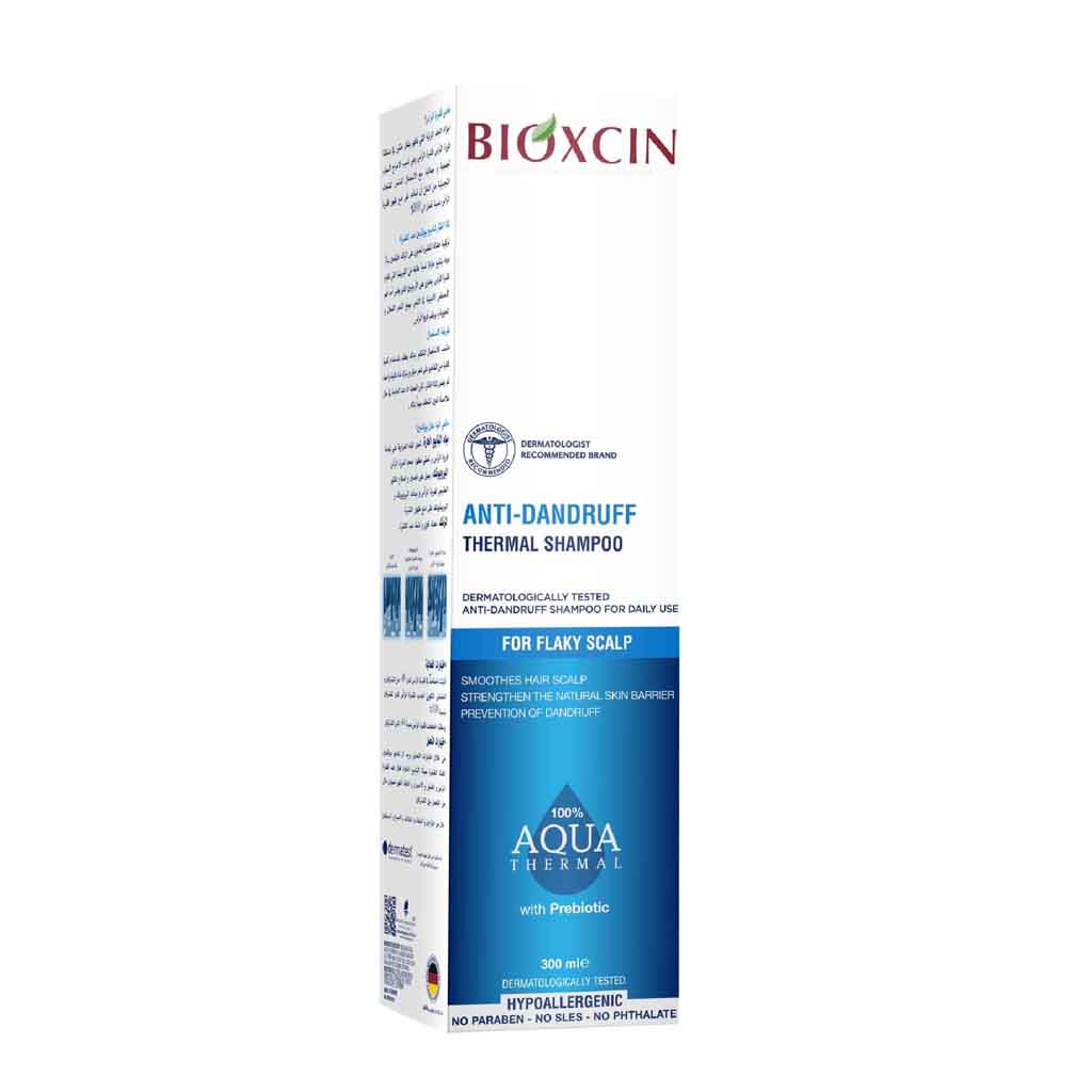 Bioxcin, Aqua Thermal Antidandruff Flaky Scalp Shampoo, Anti-dandruff shampoo for flaky scalp relief, 300 ml
