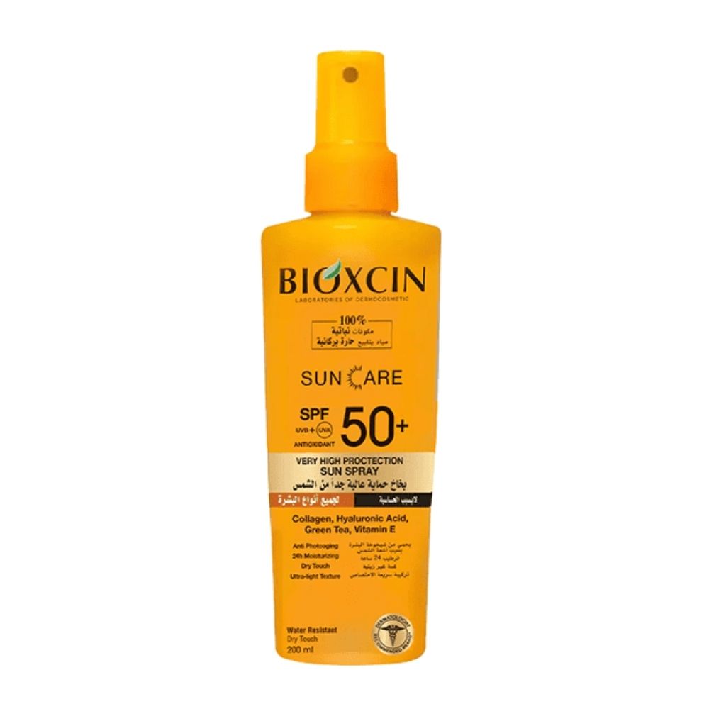 Bioxcin, Protection Sun Spray SPF 50+, High protection sunscreen spray for sensitive skin, 200 ml