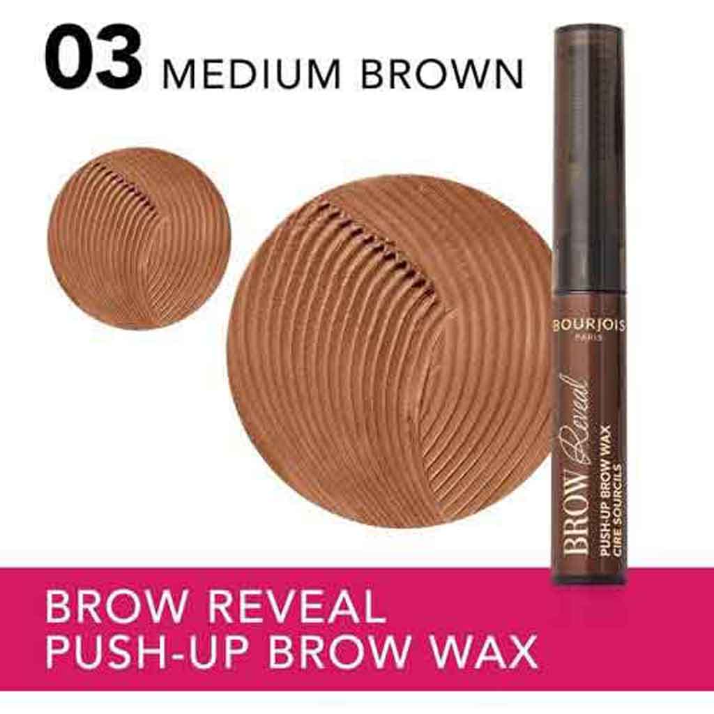 Bourjois, Brow Wax Effect Lamination, Medium brown brow gel for laminated natural look