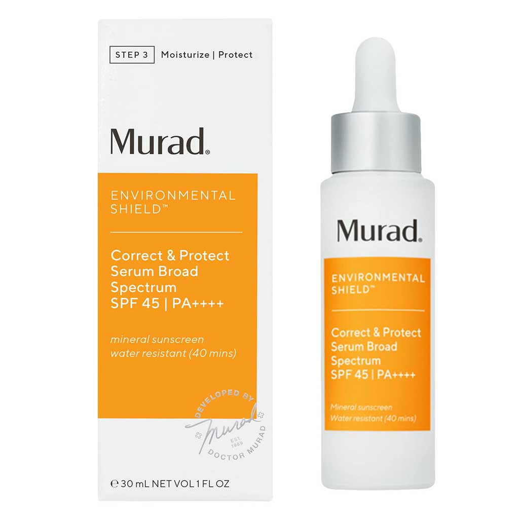 Murad, Correct & protect serum SPF 45, Antioxidant serum with broad spectrum sun protection, 30 ml