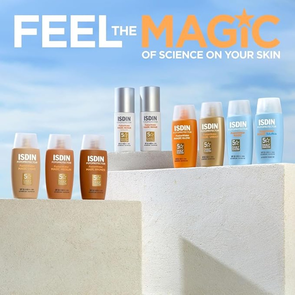 إيسدين فوتوبروتيكتور فيوجن ووتر ماجيك واقي شمسي مائي بعامل حماية SPF50 سعة 50 ملل