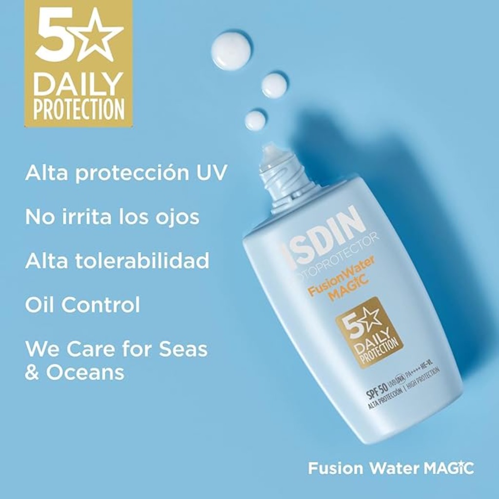 إيسدين فوتوبروتيكتور فيوجن ووتر ماجيك واقي شمسي مائي بعامل حماية SPF50 سعة 50 ملل