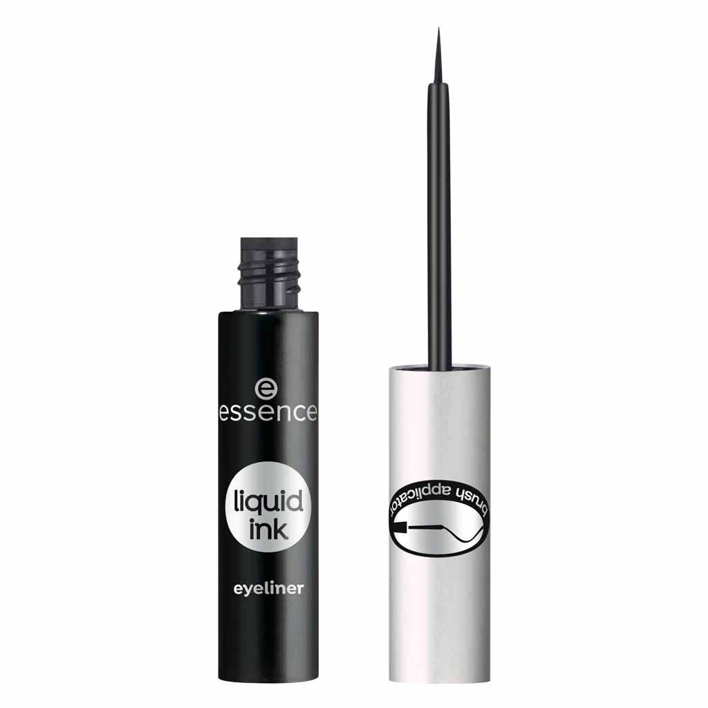 Essence, Liquid Ink Eyeliner, Precision liquid eyeliner for defined eyes, shade 01