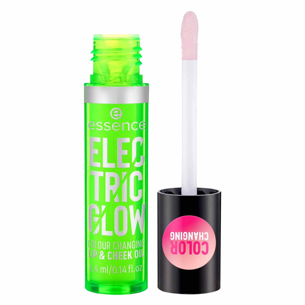 Essence, Electric Glow Colour Changing Lip & Cheek Oil, Hydrating color changing oil for lips and cheeks