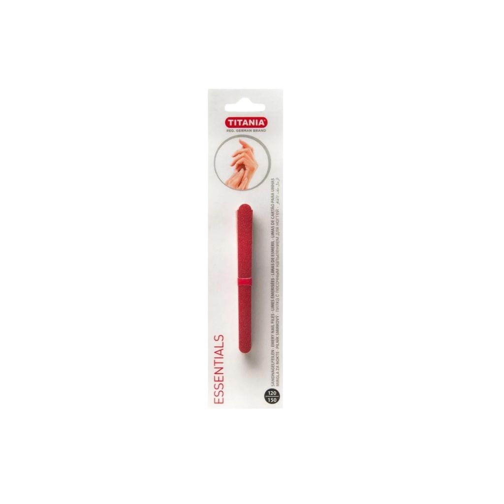 Titania Emery Nail Files, Durable Nail Shaping Files, 10 Pieces, 17 cm