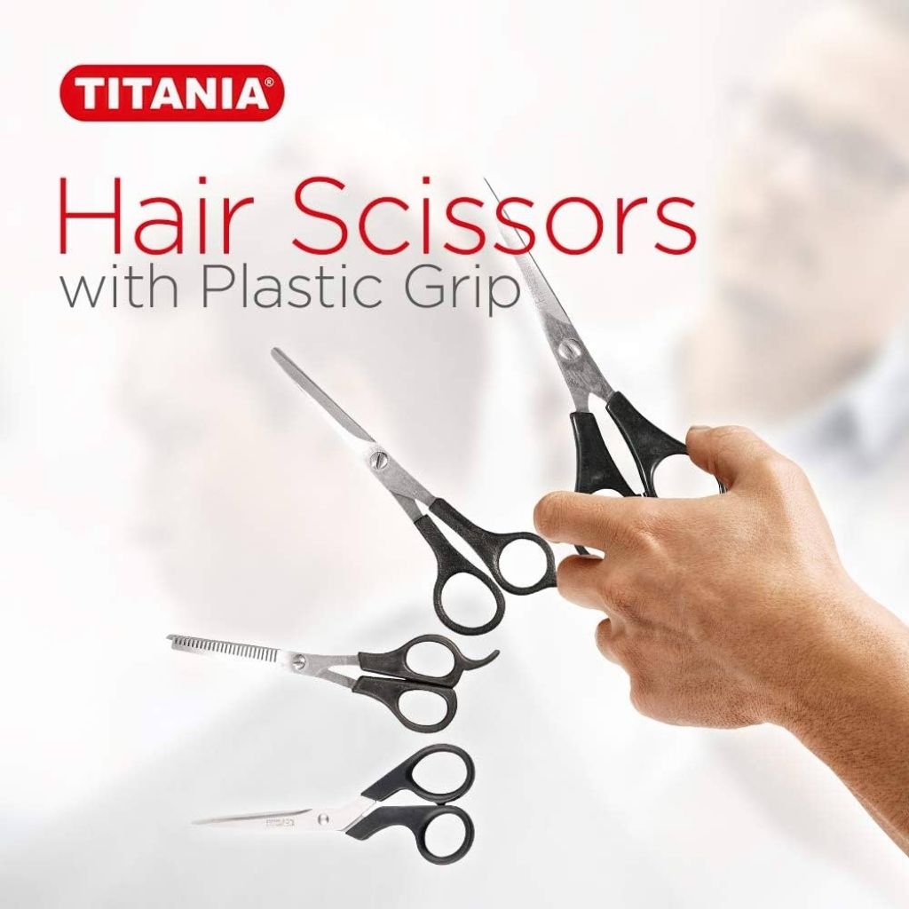 Titania, Hair Scissors 1050/40, Professional stainless-steel scissors 13.5 cm for precision cutting