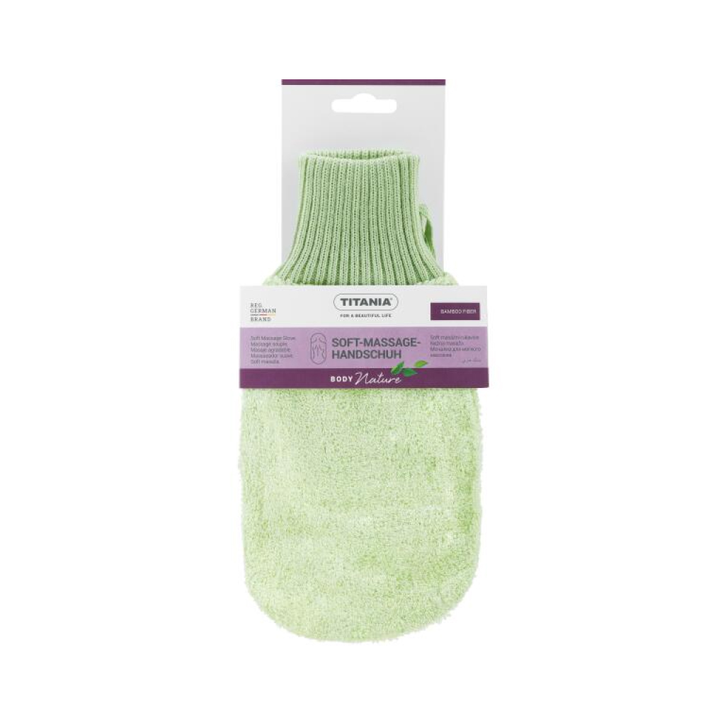 Titania, Massage mitt unicolour, Soft textured mitt for relaxing massage
