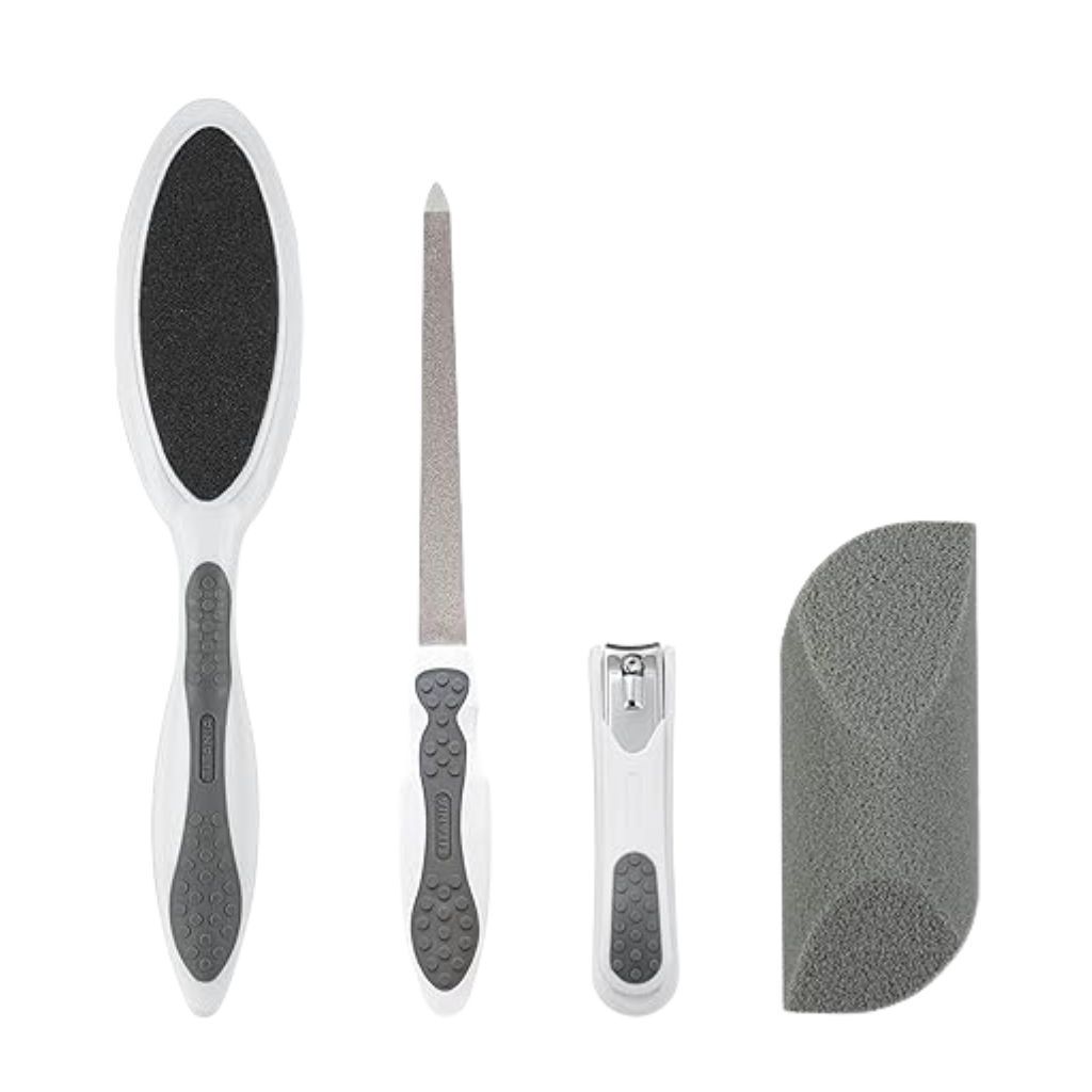 Titania Manicure Set, Black PU Case, Essential Nail Tools, 4 Pieces