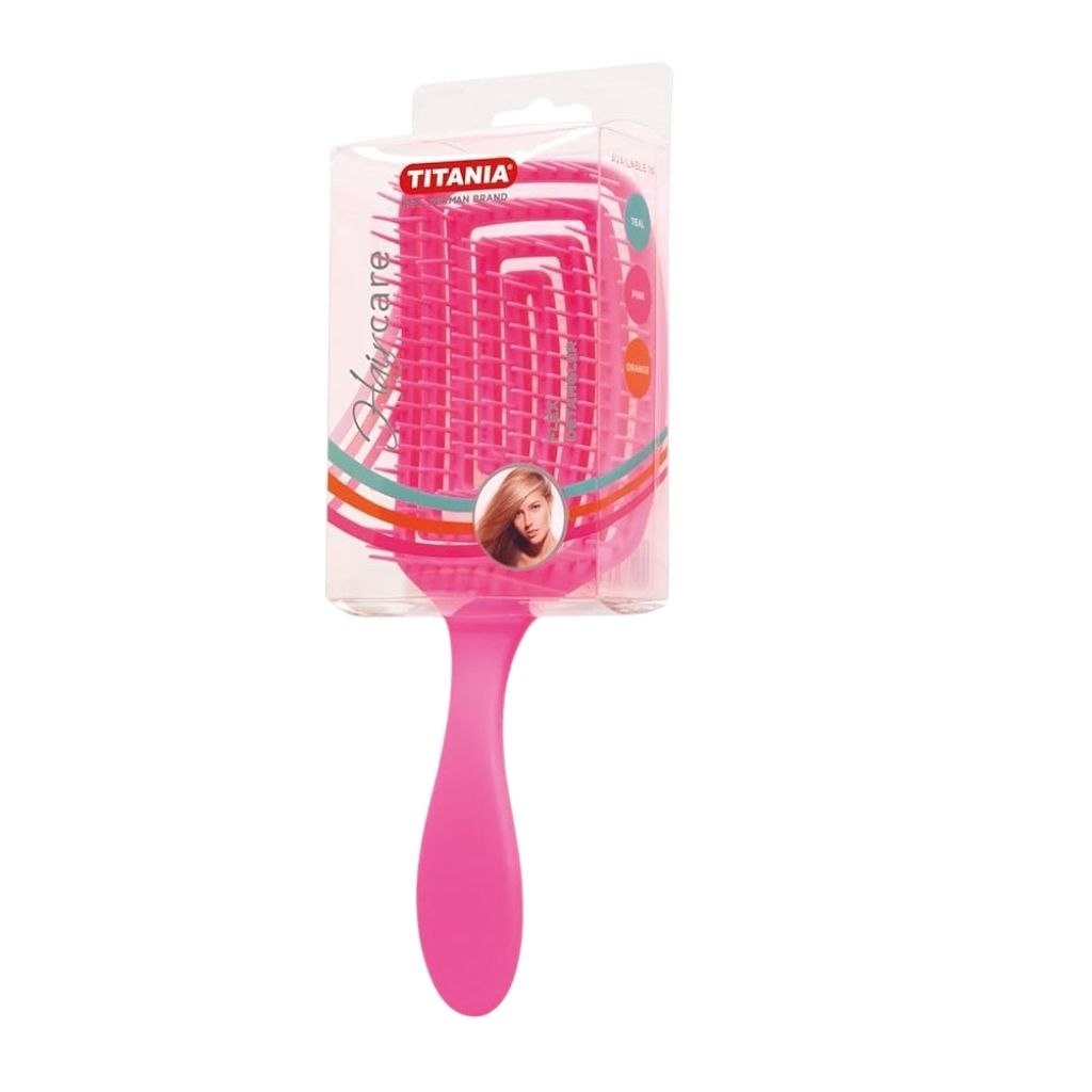 Titania Flexi Hair Brush, Flexible Bristle Hairbrush for Styling, Model 2880