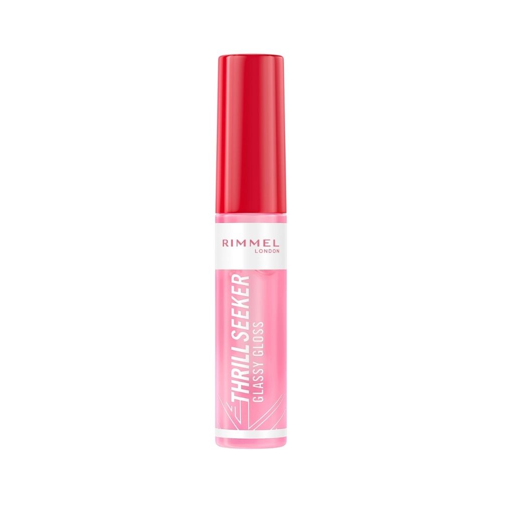Rimmel, Thrill Seeker Glassy Gloss, Glossy lip shine with sweet pink tint, Shade 150 Pink Candy