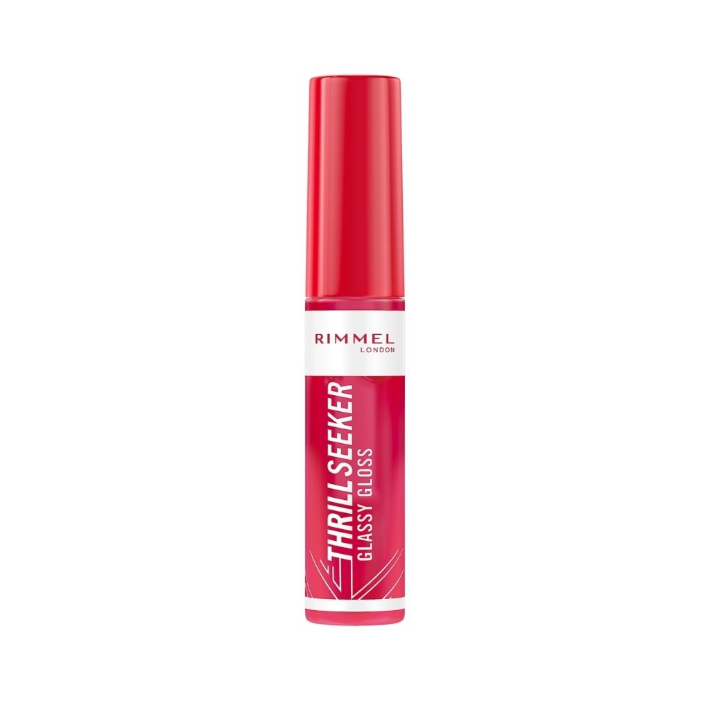 Rimmel, Thrill Seeker Glassy Gloss, High-shine lip gloss with vibrant color, Shade 350 Pink To The Berry