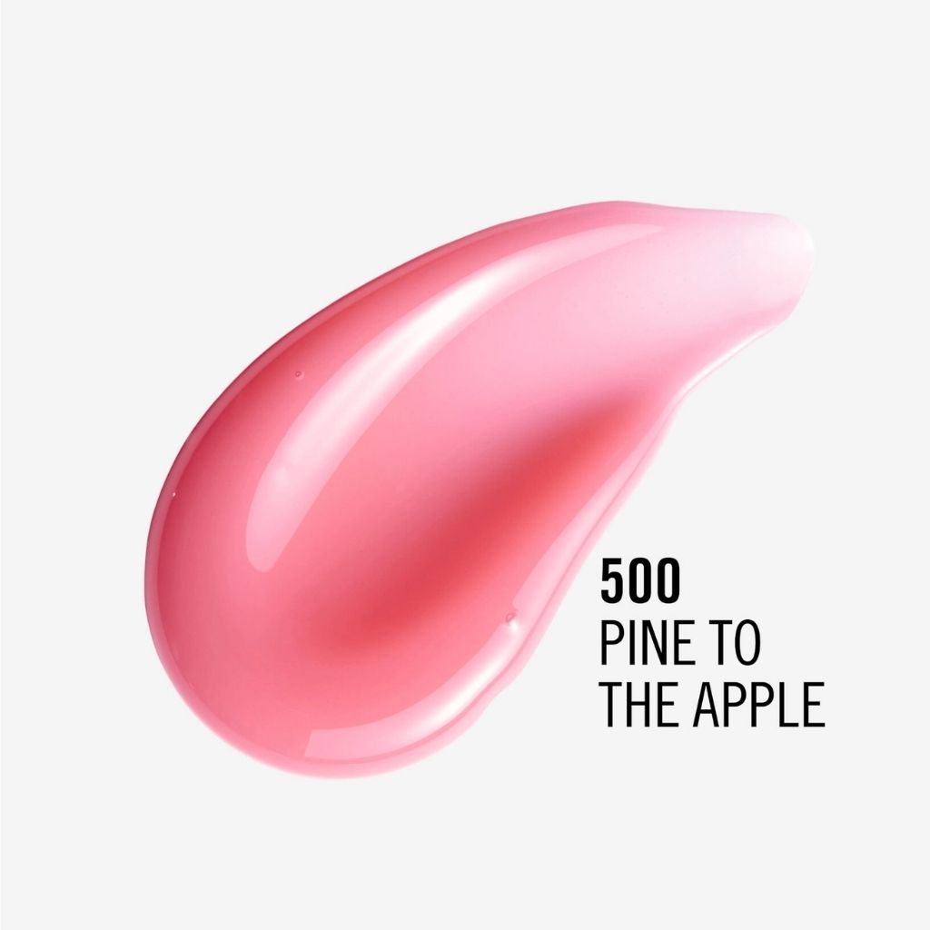 Rimmel, Thrill Seeker Glassy Gloss, Vibrant glossy lip color with fruity tone, Shade 500 Pine To The Apple