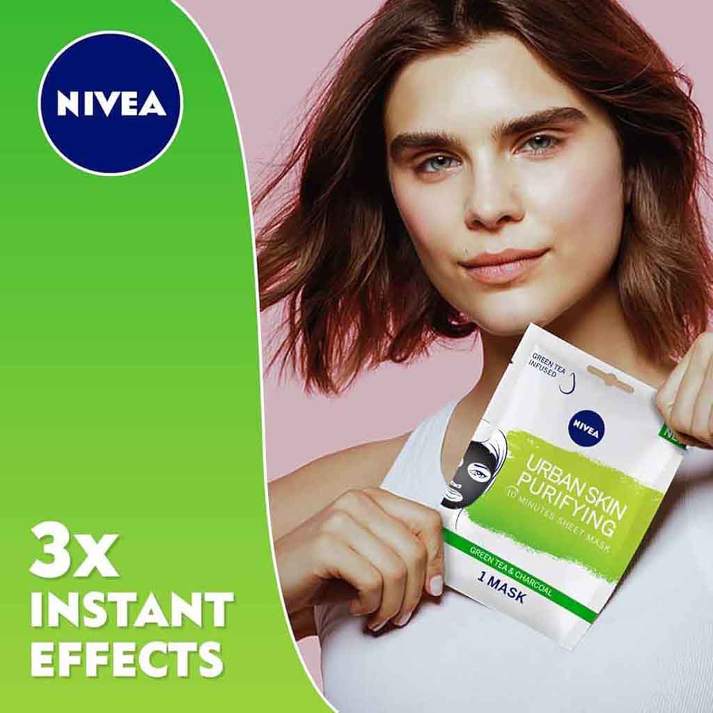 Nivea, Urban Skin Purifying Mask, Detoxifying mask to cleanse and refresh urban skin, Single use