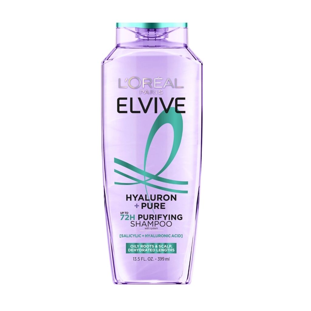 L’Oréal Elvive, Hyaluron Pure Shampoo, Moisturizing shampoo for hydrated soft hair, 200ml