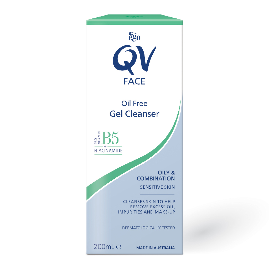 QV, Face Oilycomb Gel Cleanser, Gentle gel cleanser for oily skin, 200ml