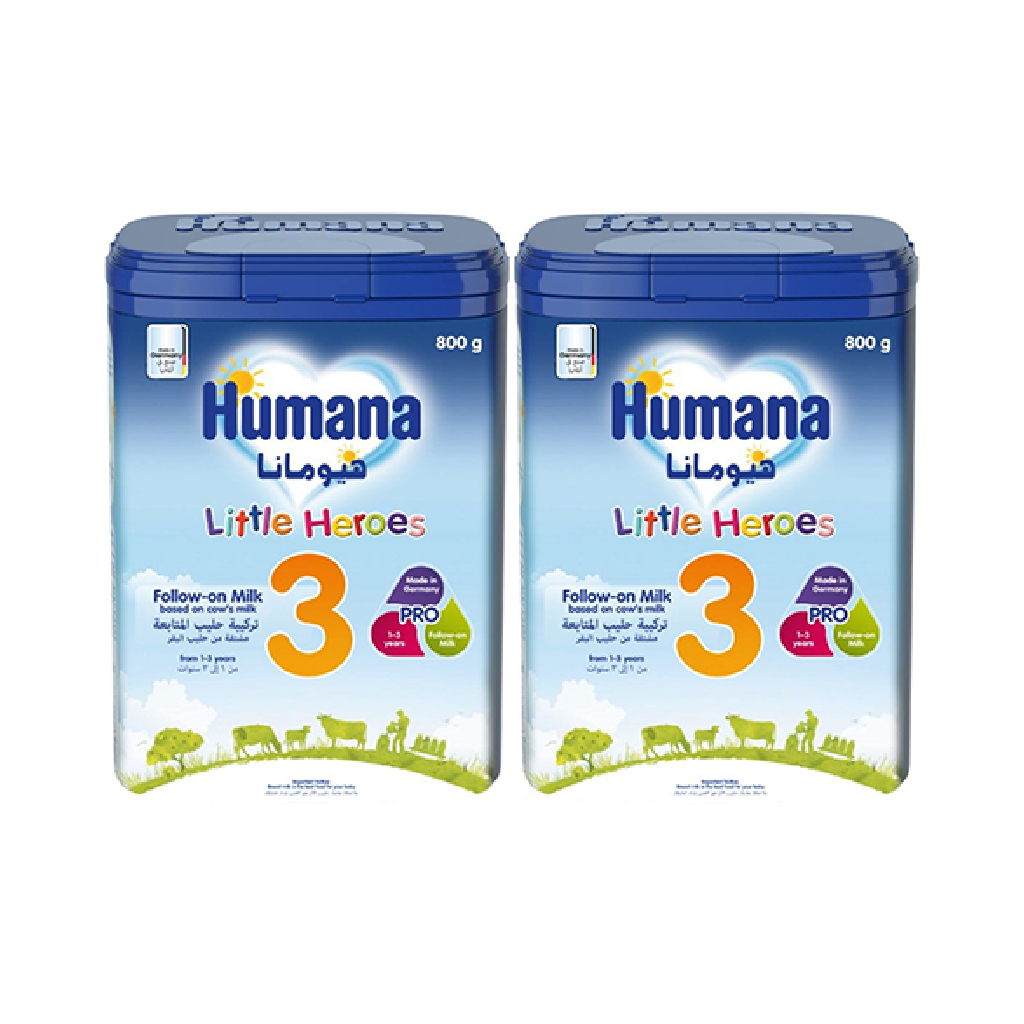 Humana 3 Family Pack, Toddler Formula Stage 3, 4 x 800 Grams