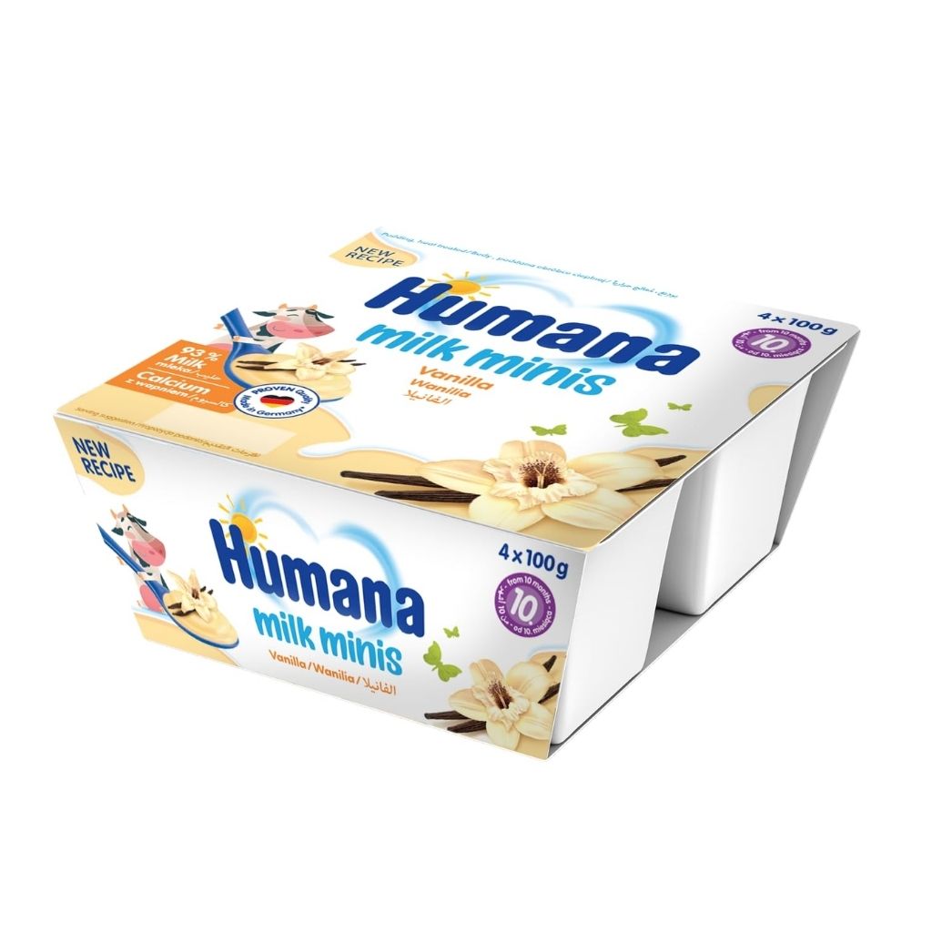 Humana, Milk Pudding Vanilla, Nutritious vanilla flavored milk pudding snack, 100 g