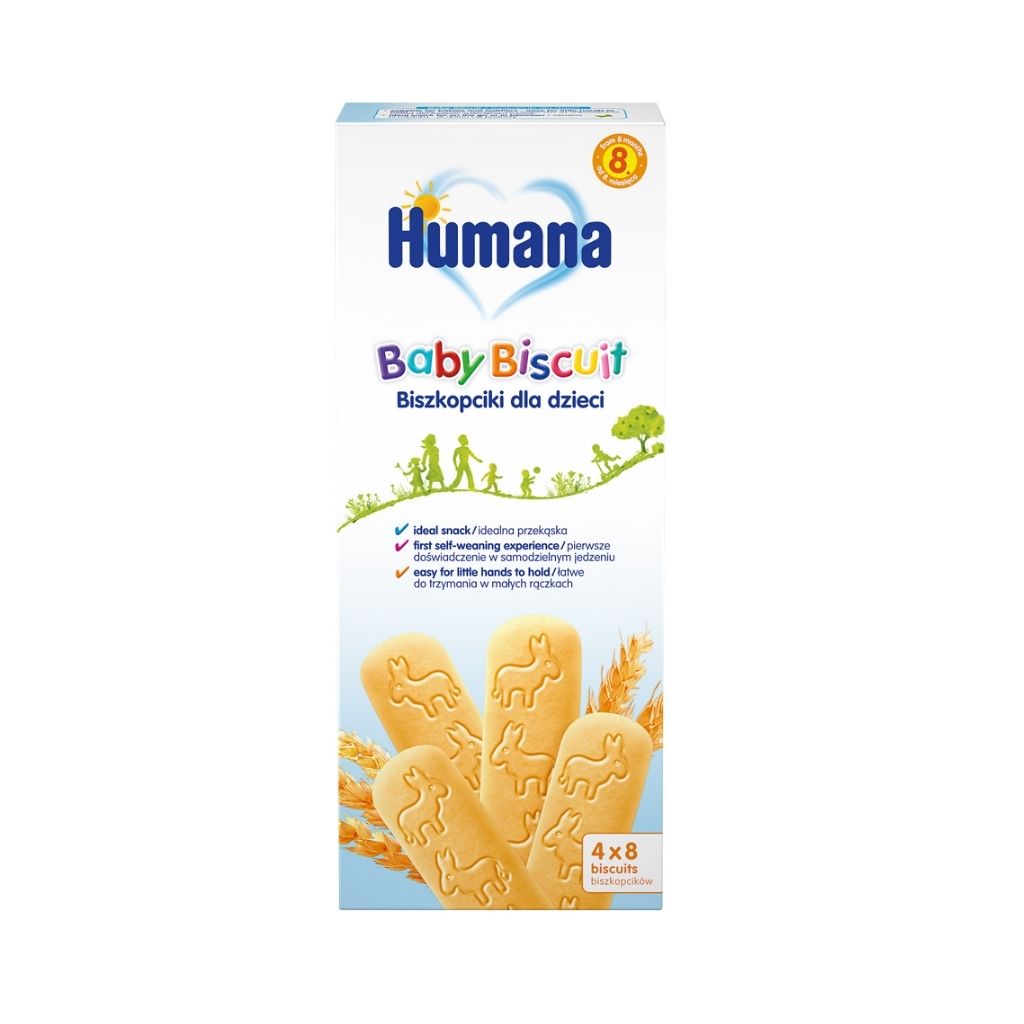 Humana, Baby Biscuits, Nutritious biscuits for babies and toddlers, 180 g