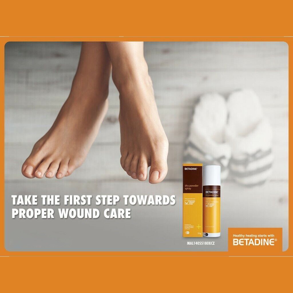 Betadine Povidone Iodine Dry Powder Spray 55g