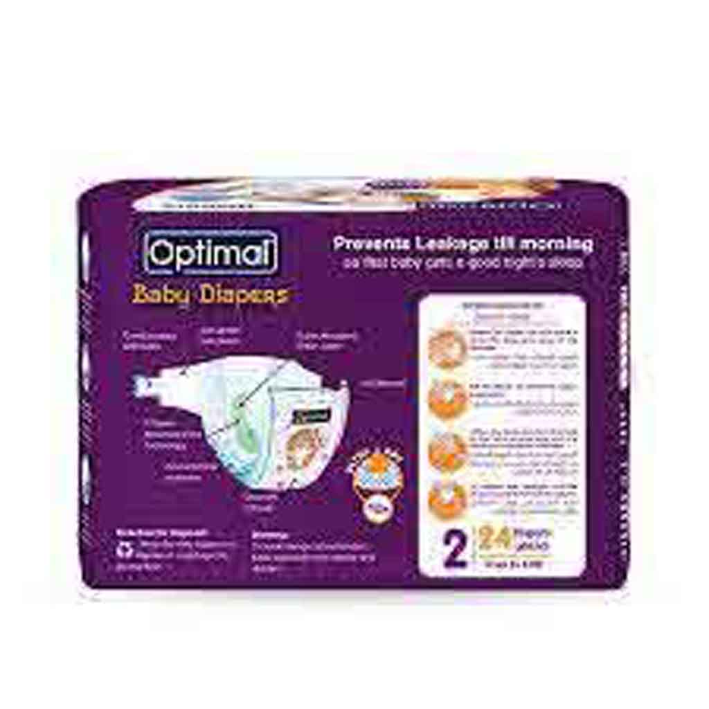 Optimal Baby Diapers, Size 2 Mini (3–6 kg), 24 pcs
