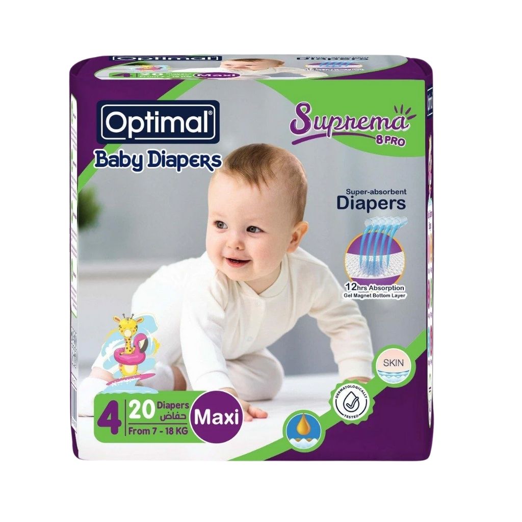 Optimal Baby Diaper (4) Maxi (7-, 18 Kg) 20 Diapers