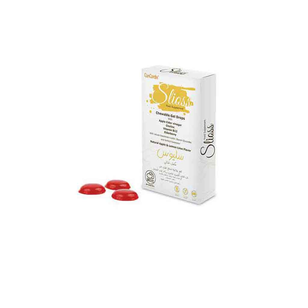 Slioss, Chewable Gel Drops, Soothing oral gel drops for gum care, 30 pieces