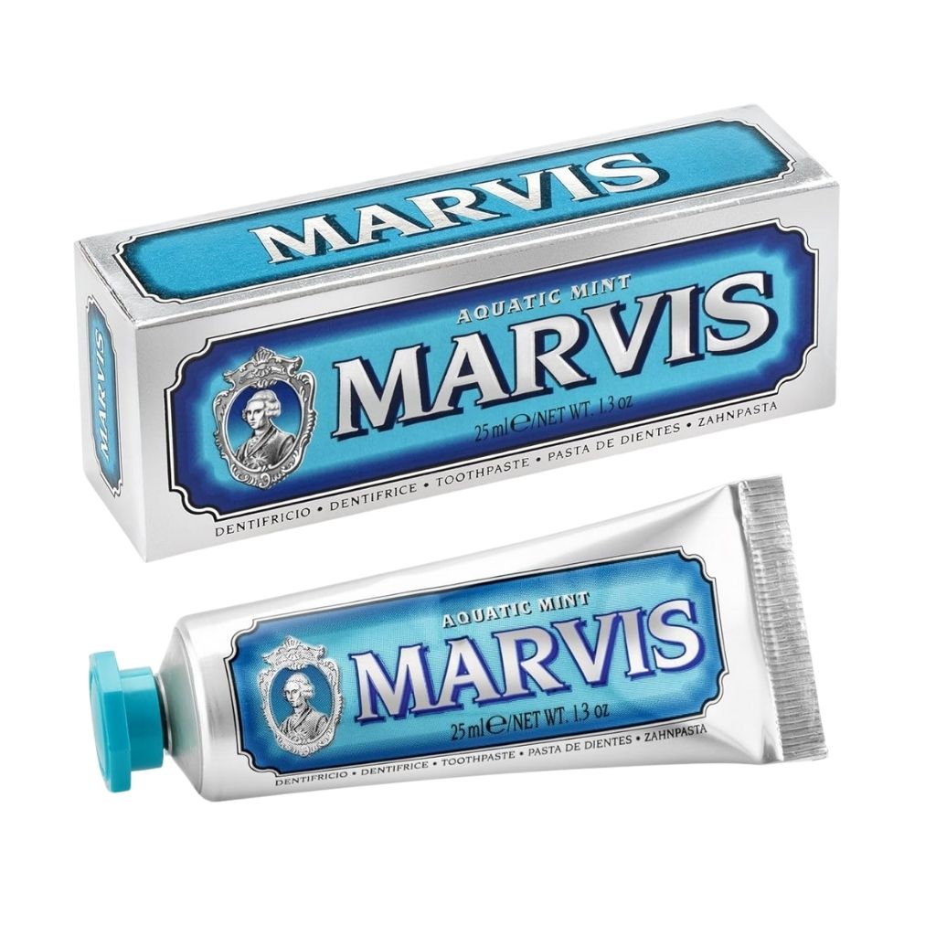 Marvis, Toothpaste Aquatic Mint, Refreshing mint flavored toothpaste with whitening effect, 25 ml