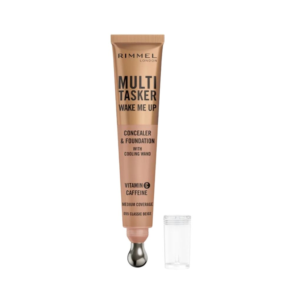 Rimmel, Multi-Tasker Wake Me Up Foundation & Concealer 055 Classic Beige, Foundation and concealer for radiant skin