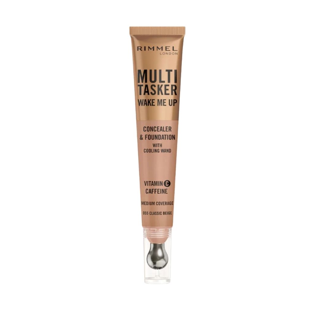 Rimmel, Multi-Tasker Wake Me Up Foundation & Concealer 055 Classic Beige, Foundation and concealer for radiant skin