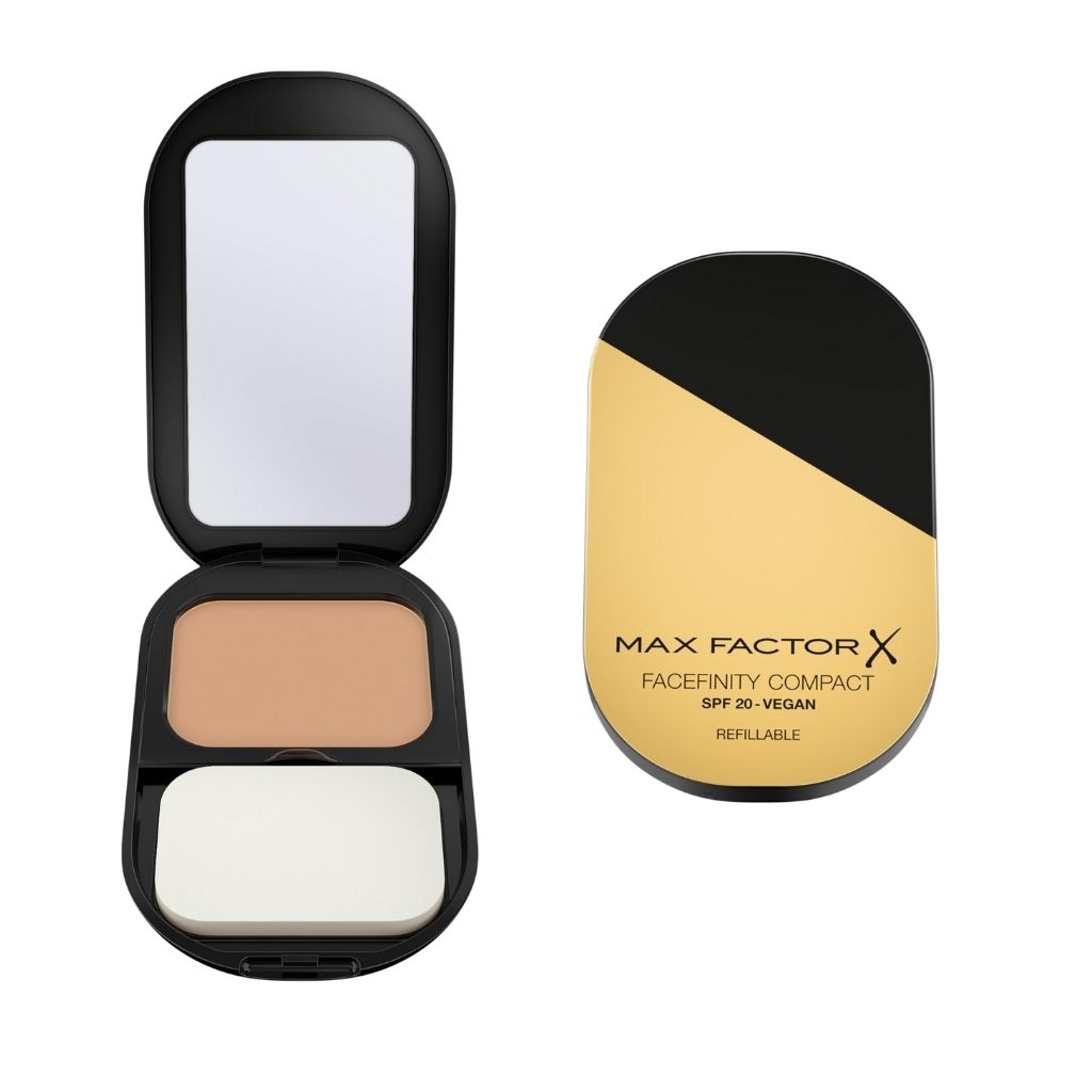 Max Factor, Facefinity Compact Refill 001 Porcelain, Long-lasting compact foundation refill with smooth coverage