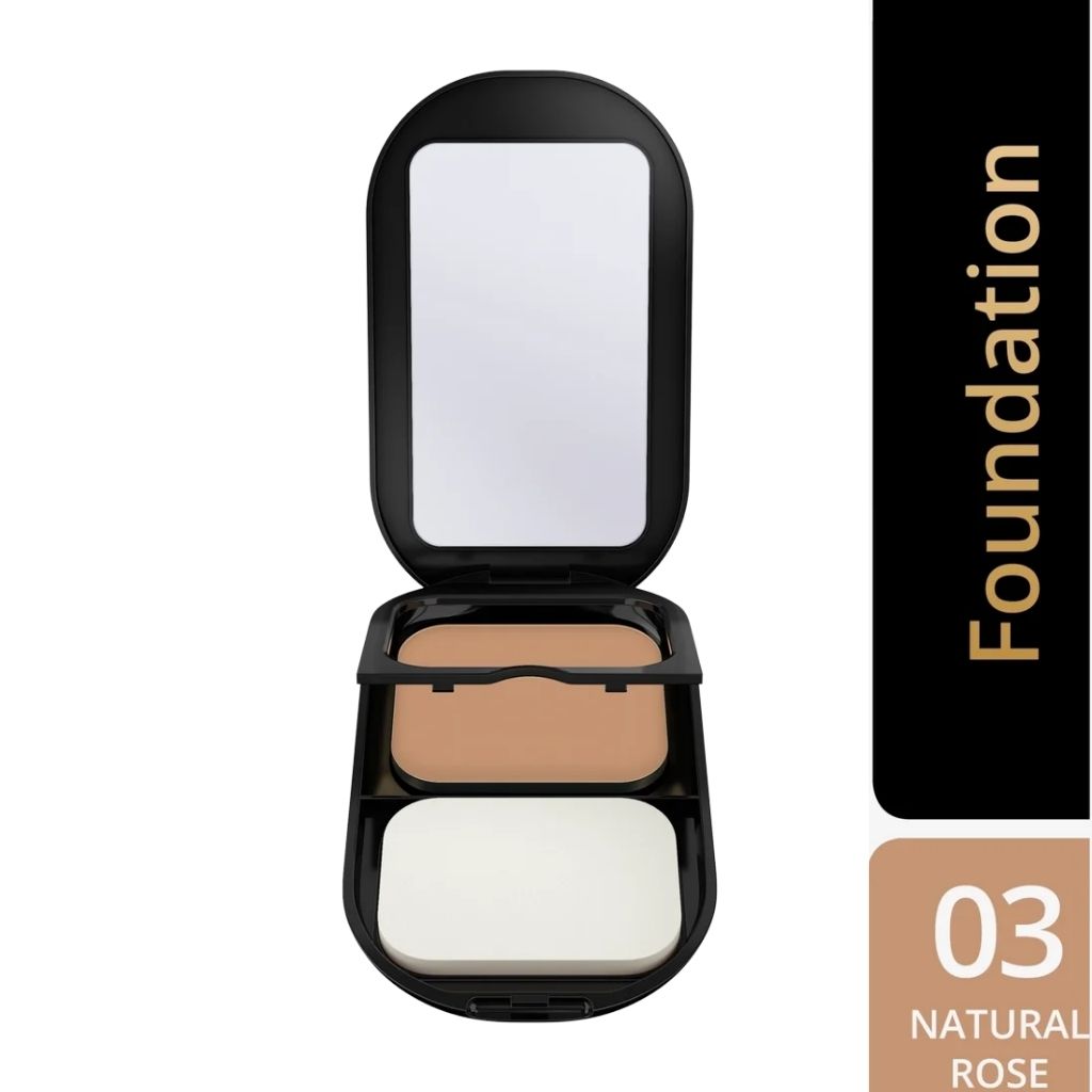 Max Factor, Facefinity Compact Refill 003 Natural Rose, Long-lasting compact foundation refill with rosy undertone