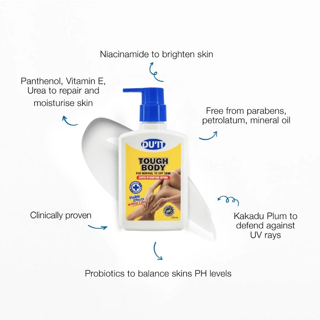 Du'it, Tough Body Cream, Intense moisturizing body repair cream, 300 ml