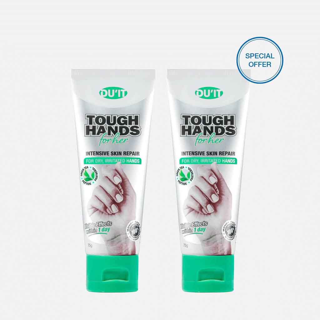 Du'it, Tough Hands Her Green Tea, Hand cream with tea scent, 75 g