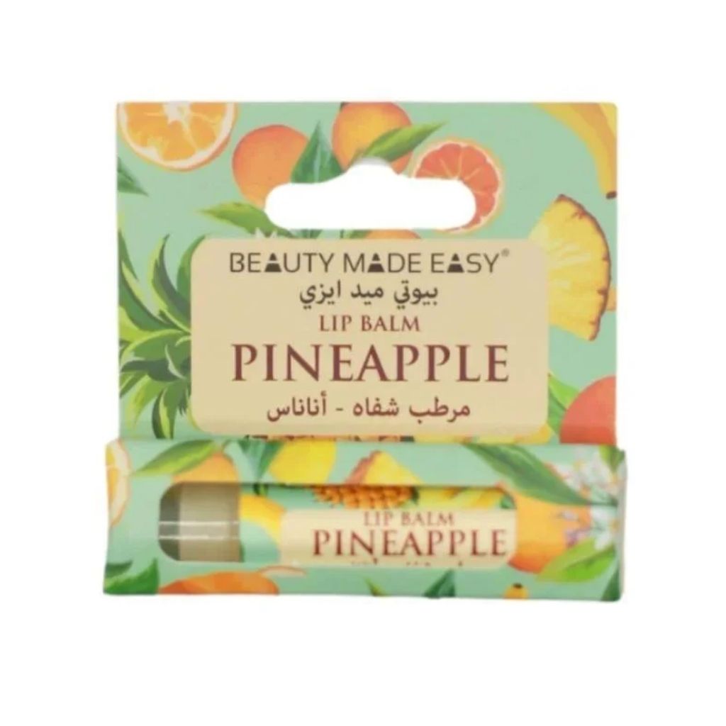 Beauty Made Easy, Plastic Lip Balm, Pineapple 4.8g