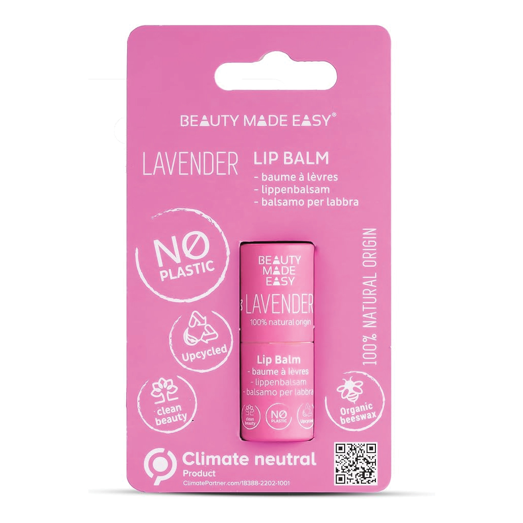 BME, Plastic Lip Balm Lavender, Soothing lip balm, 8 g
